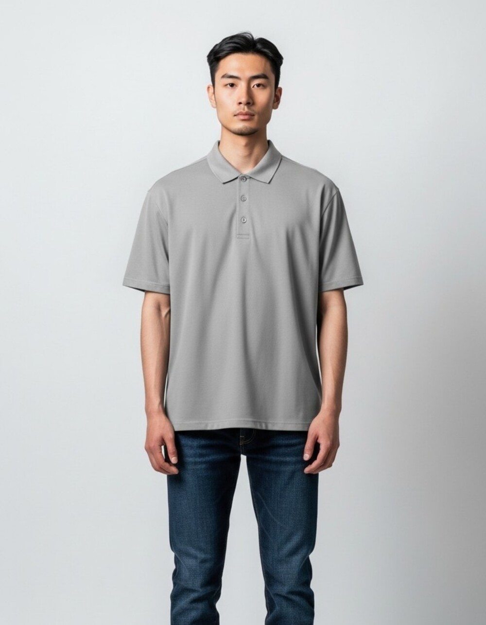 Pinspark Gray Knit Short Sleeve Outdoor Men's Golf Polo Shirt Size 2XL NWT